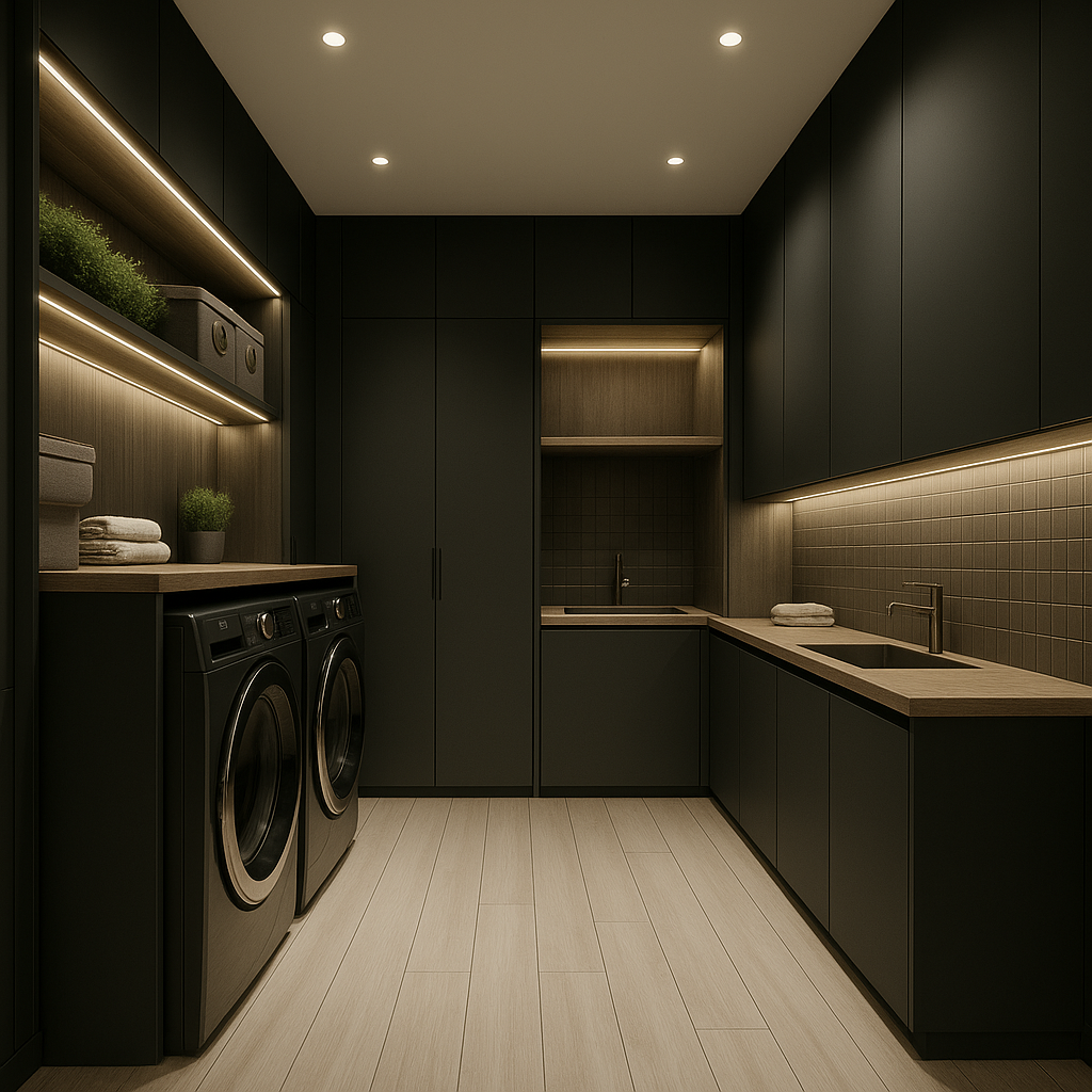 Custom made laundry rooms