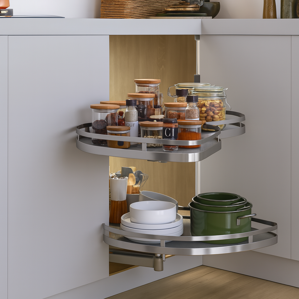 Corner organizer systems