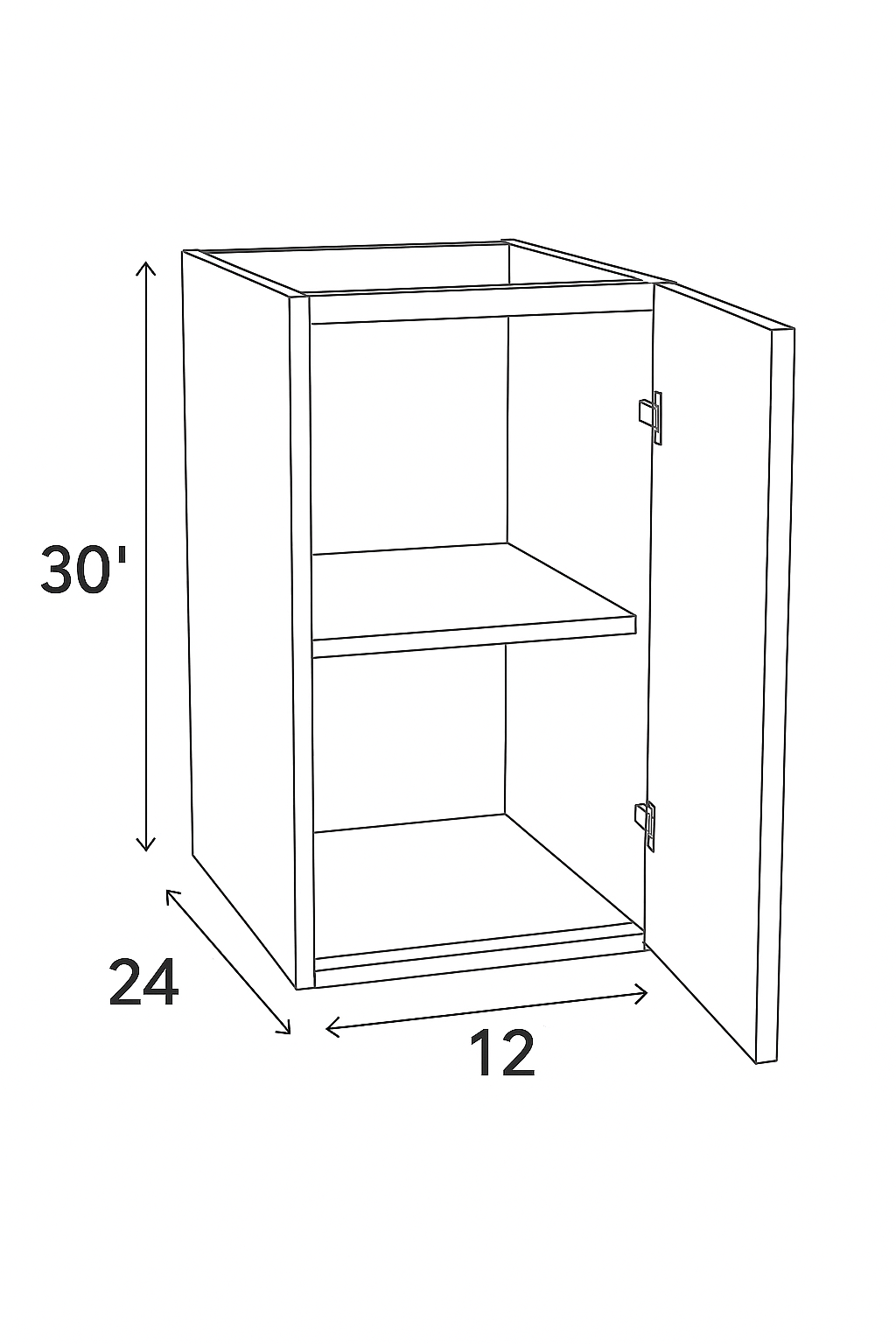 12 Inch Base Cabinet 1 Door (Code - BC121)
