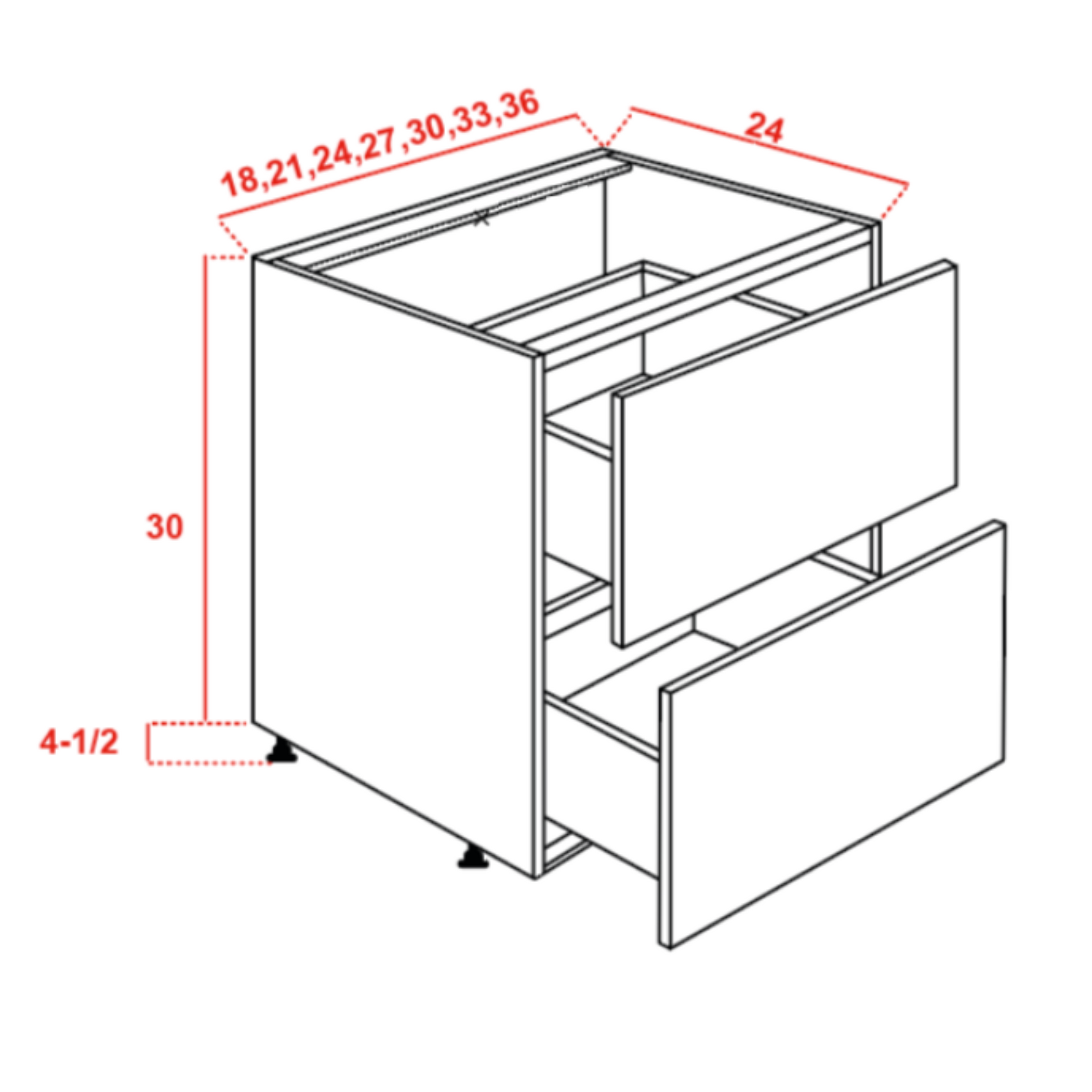Base cabinet 2 drawers (SBC4)