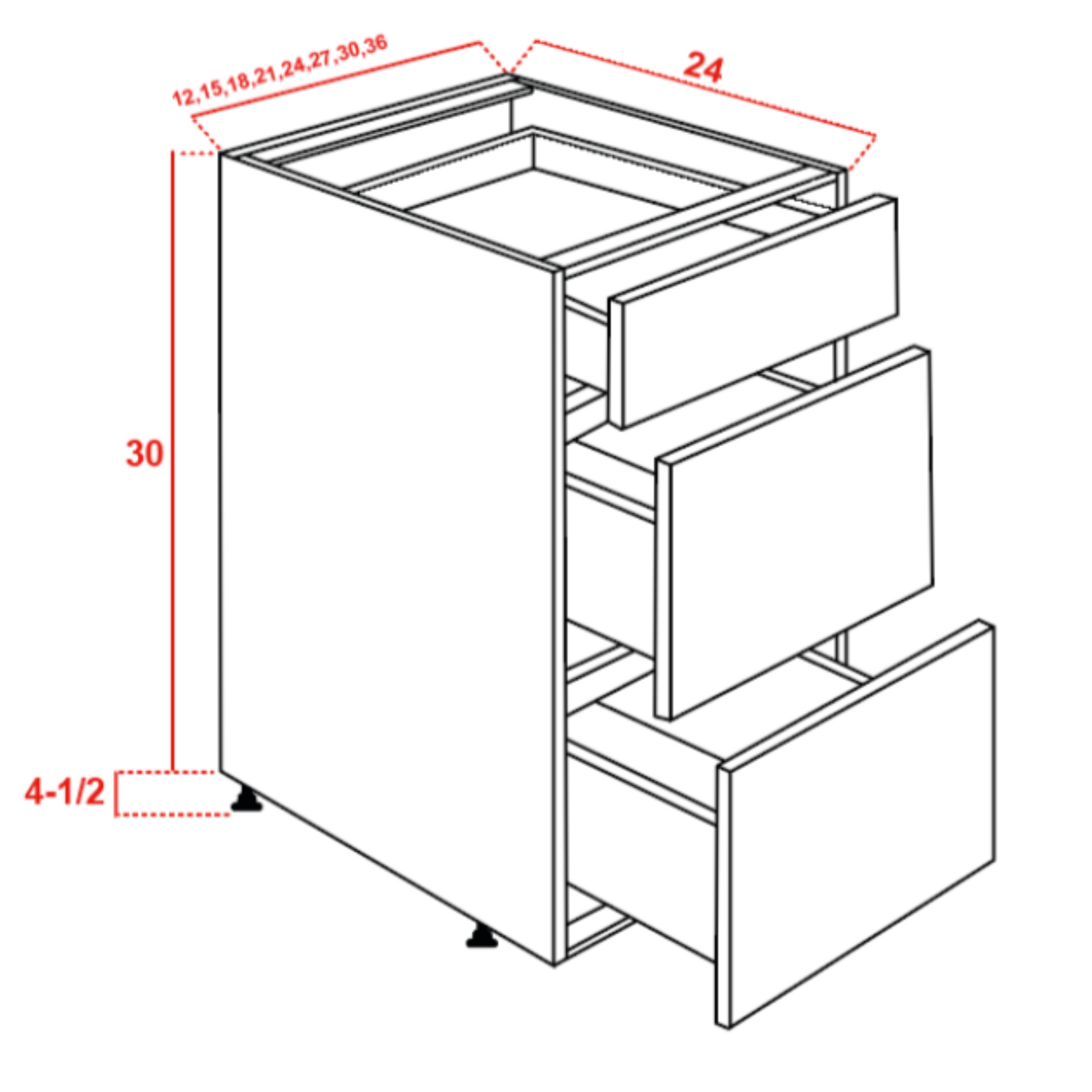 Base cabinet 3 drawers (SBC5)