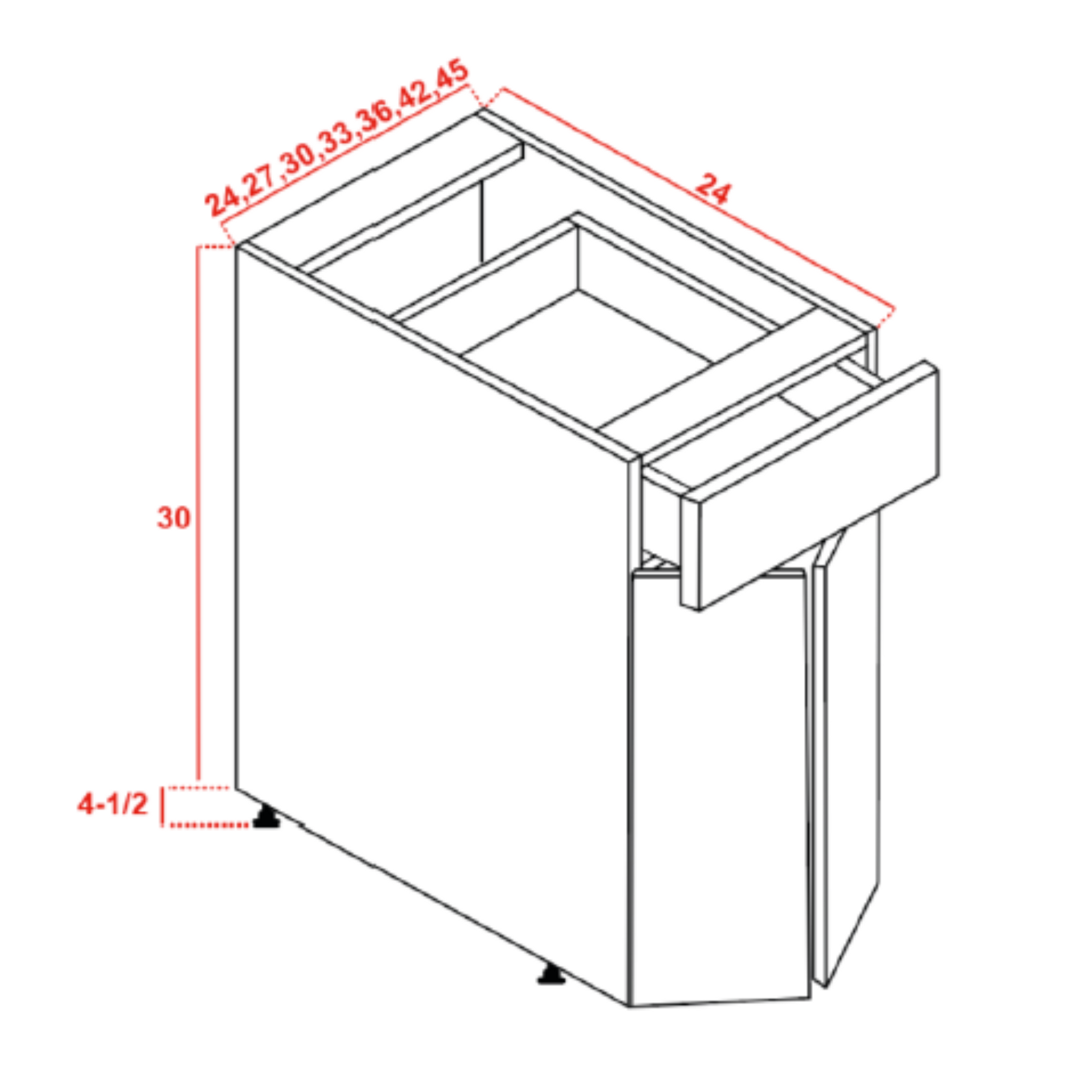 Standard base cabinet 2 doors (SBC2)